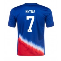 Camisa de Futebol Estados Unidos Giovanni Reyna #7 Equipamento Secundário Copa America 2024 Manga Curta